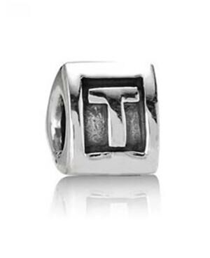 Pandora Sterling Silver Alphabet Letter "T" Charm
